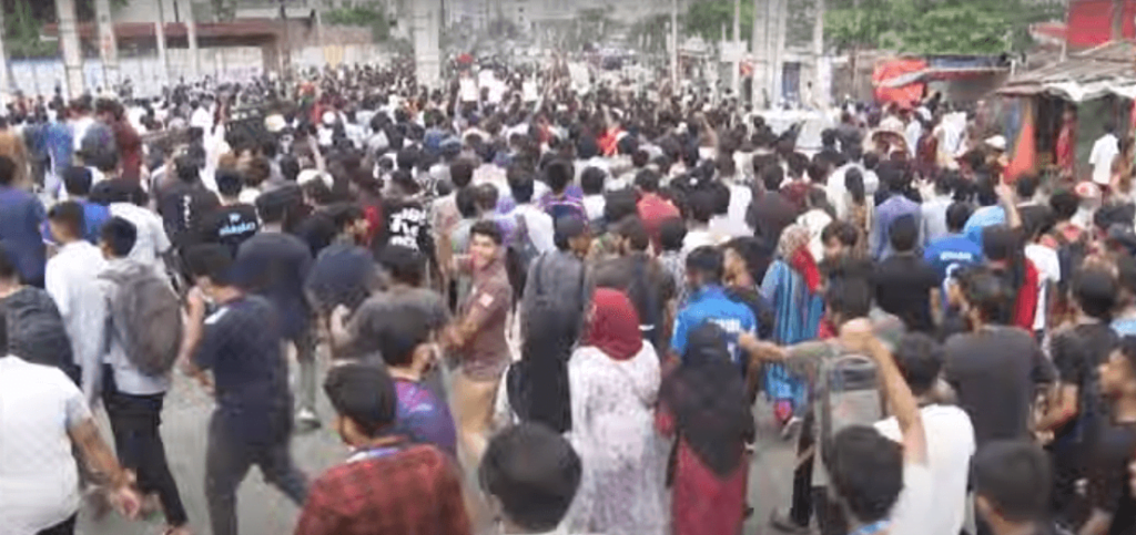 Protesters in Bangladesh
